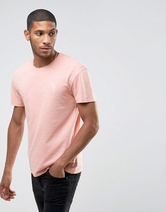 Футболка с вышивкой на груди Jack & Jones Originals - Розовый