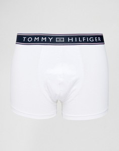 Белые хлопковые боксеры-брифы с логотипом на поясе Tommy Hilfiger - Белый