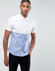 Оксфордская рубашка с короткими рукавами Burton Menswear - Белый