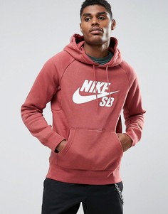 Красный худи-пуловер с логотипом Nike SB Icon 846886-637 - Красный