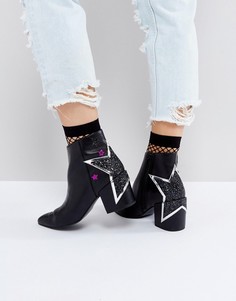 Ботильоны со звездами ASOS REALITY - Черный