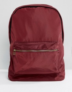 Бордовый атласный рюкзак ASOS - Красный