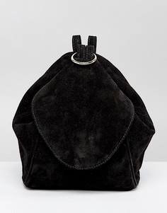 Замшевый рюкзак с кольцом ASOS - Черный