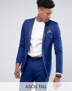 Синий облегающий пиджак-смокинг ASOS TALL - Синий