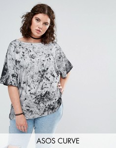 Футболка с принтом тай-дай ASOS CURVE - Мульти