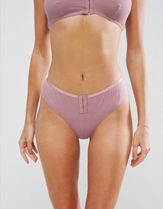 Трикотажные бразильские трусы ASOS Tilly - Розовый