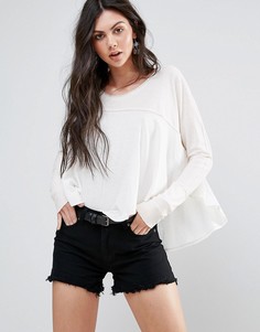 Футболка с длинными рукавами Free People Cloud Nine - Белый