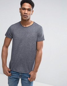 Черная меланжевая футболка с логотипом Tommy Hilfiger Denim - Черный