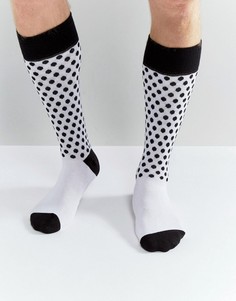 Белые носки в горошек Dr Martens - Белый