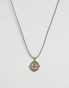 Ожерелье с подвеской-компасом Icon Brand - Черный