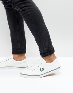 Парусиновые кроссовки из пике Fred Perry Underspin - Белый