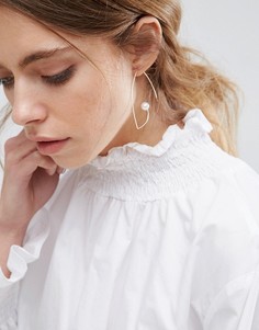 Серьги с искусственным жемчугом ASOS - Золотой