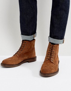 Замшевые ботинки броги Walk London Darcy - Рыжий