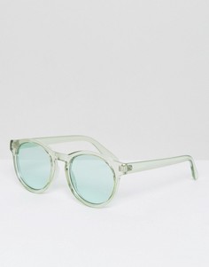 Круглые солнцезащитные очки с зелеными затемненными стеклами AJ Morgan - Зеленый