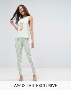 Пижамный комплект ASOS TALL Make Mine A Tall One - Зеленый