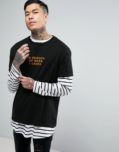 Футболка с вышивкой Memory Night Addict - Черный