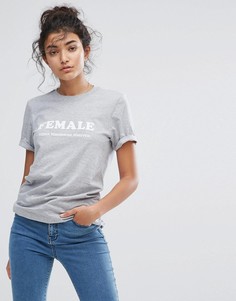 Футболка с принтом Female Forever Adolescent Clothing - Серый