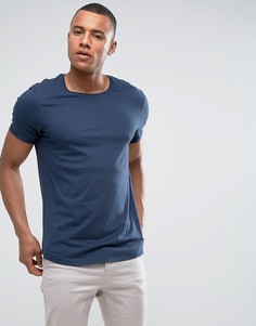 Длинная футболка с закатанными рукавами Esprit - Темно-синий