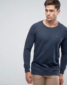 Темно-синий меланжевый свитшот с логотипом Tommy Hilfiger - Темно-синий