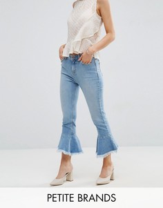 Расклешенные джинсы с оборками New Look Petite - Синий