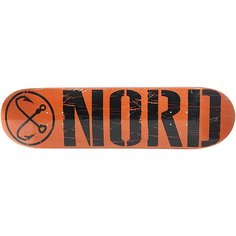 Дека для скейтборда для скейтборда Nord Лого Black Orange/Black 32.5 x 8.375 (21.3 см)