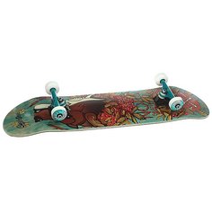 Скейтборд в сборе Nord Лого Волк Brown/Green/Color Trucks 32 x 8.25 (21 см)