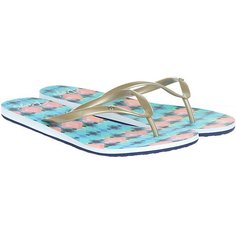 Вьетнамки женские Roxy Portofino Real Blue/White Print