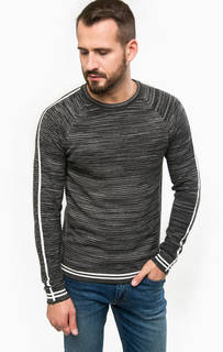 Серый джемпер с контрастной отделкой Calvin Klein Jeans