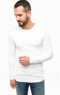 Базовая белая футболка с длинными рукавами Calvin Klein Jeans