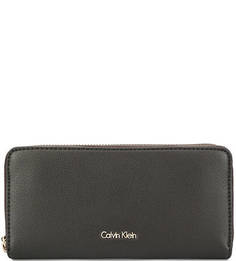 Кошелек цвета хаки на молнии Calvin Klein Jeans