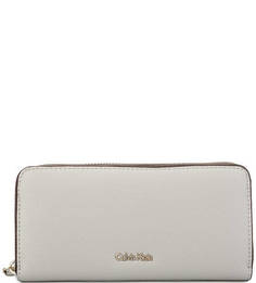 Кошелек серого цвета на молнии Calvin Klein Jeans