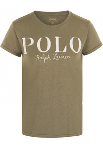 Хлопковая футболка прямого кроя Polo Ralph Lauren