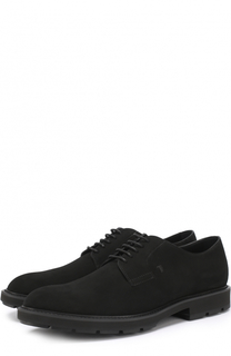 Замшевые дерби на толстой подошве Tod’s Tods