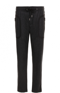 Шерстяные брюки прямого кроя с поясом на резинке Givenchy