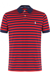 Хлопковое поло в контрастную полоску Polo Ralph Lauren
