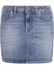 Джинсовая мини-юбка с потертостями Givenchy