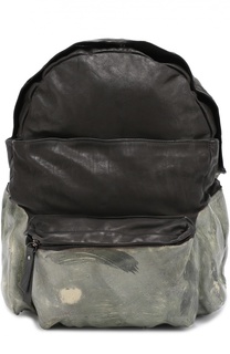 Кожаный рюкзак с внешним карманом OXS rubber soul
