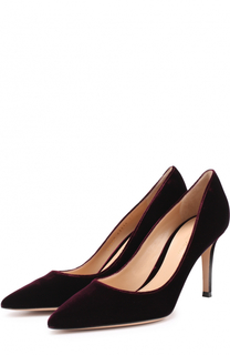 Бархатные туфли Gianvito 85 на шпильке Gianvito Rossi