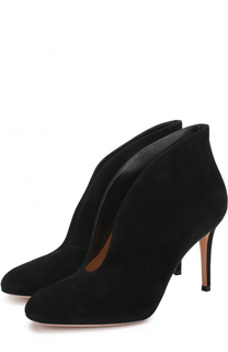 Замшевые ботильоны Vamp с открытым мысом Gianvito Rossi