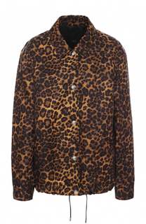 Куртка с отложным воротником и леопардовым принтом Alexander Wang