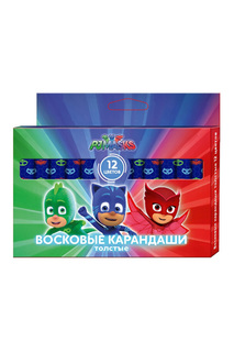 Карандаши восковые 12 цветов PJ Masks