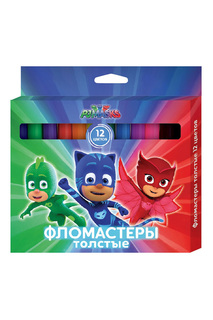 Фломастеры толстые 12 цветов PJ Masks