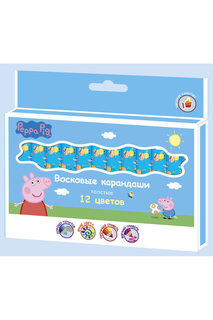 Восковые карандаши 12 цветов Peppa Pig