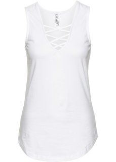 Топ на шнуровке (белый) Bonprix