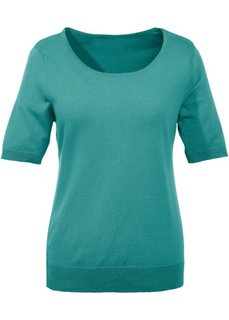 Футболка с рукавами-крылышками и кружевной отделкой (черный) Bonprix