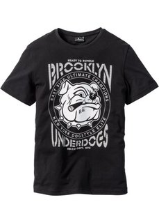 Футболка Slim Fit (черный) Bonprix