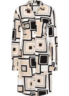 Платье (кремовый/разноцветный с узором) Bonprix