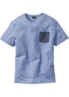 Футболка Regular Fit меланжевой расцветки (синий меланж) Bonprix