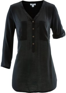 Туника с рукавом 3/4 (черный) Bonprix