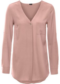 Блузка с длинным рукавом (розовый) Bonprix